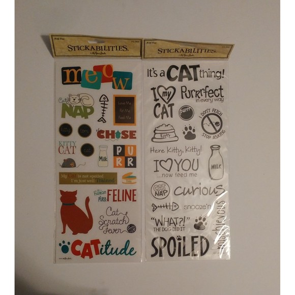 Scrapbook Cat Stickets - Picture 2 of 3